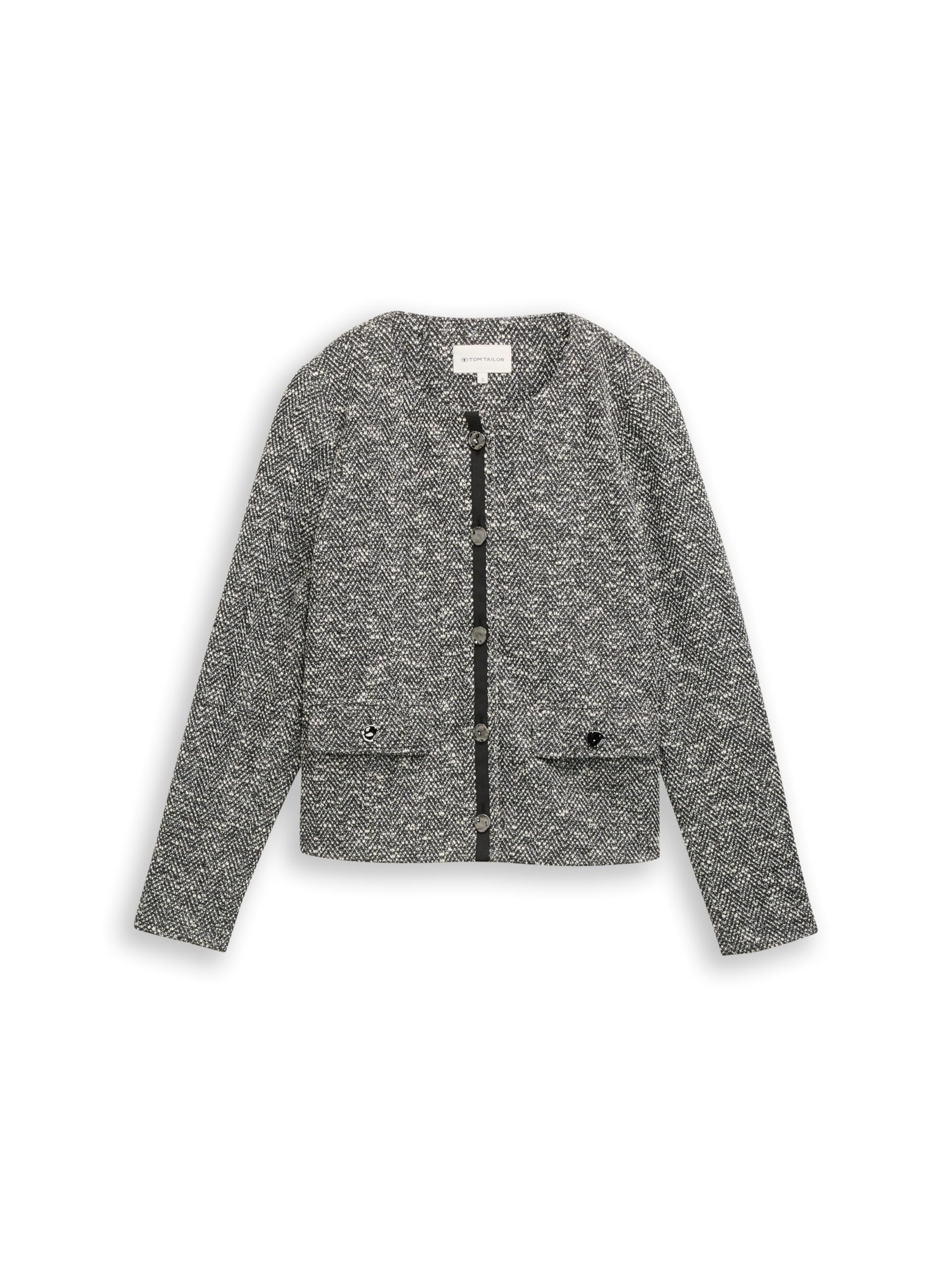 TOM TAILOR 1048647 Giacca Bouclé Regular Fit Donna