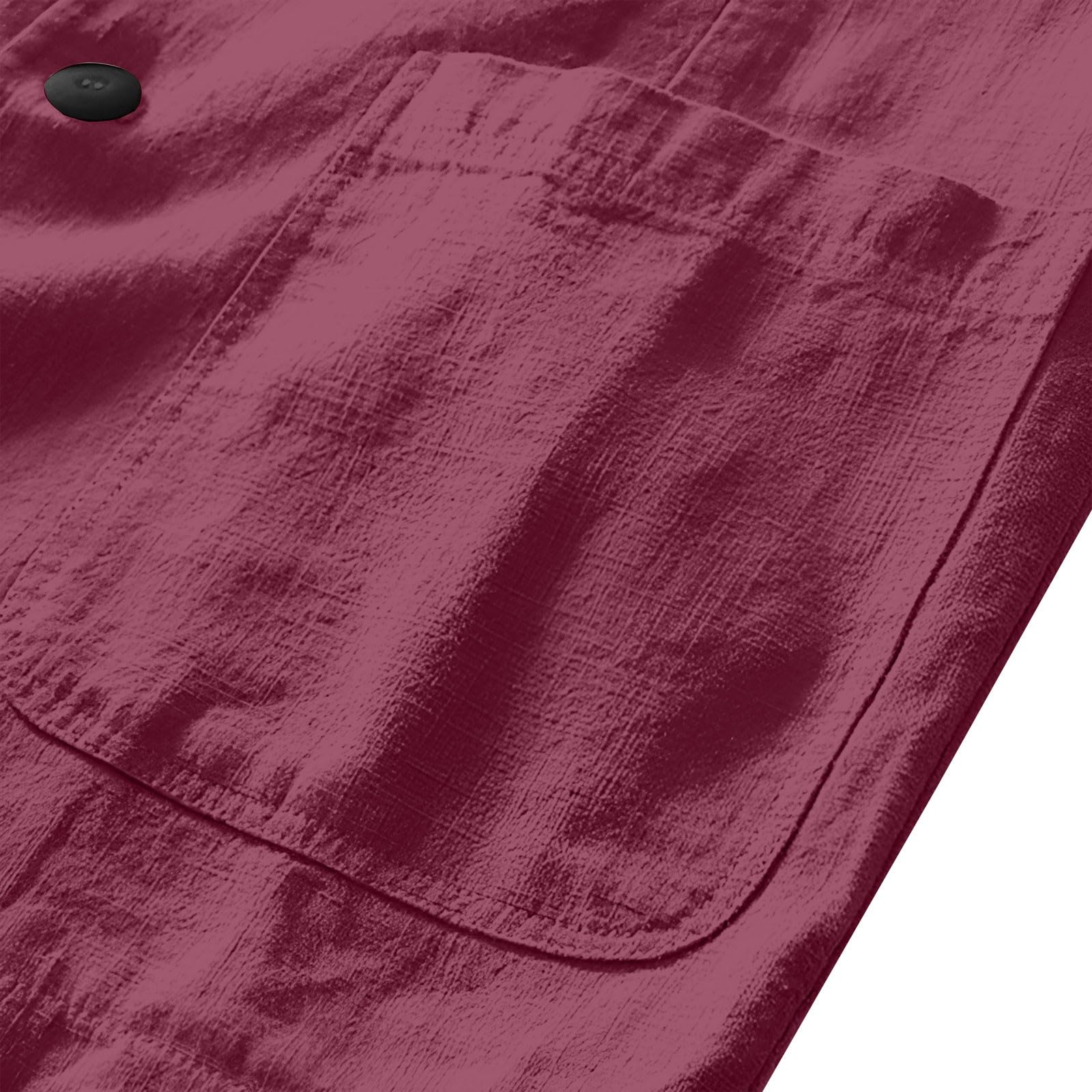 Veste d'été en lin pour homme - Blazer décontracté en coton et lin avec deux boutons - Veste simple et décontractée - Veste de costume pour les loisirs - Veste de transition pour homme - Coupe droite