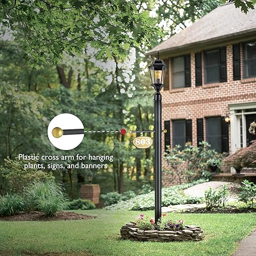 Vista 145 de Design House 502211 Base de pilar de linterna exteriores, color negra