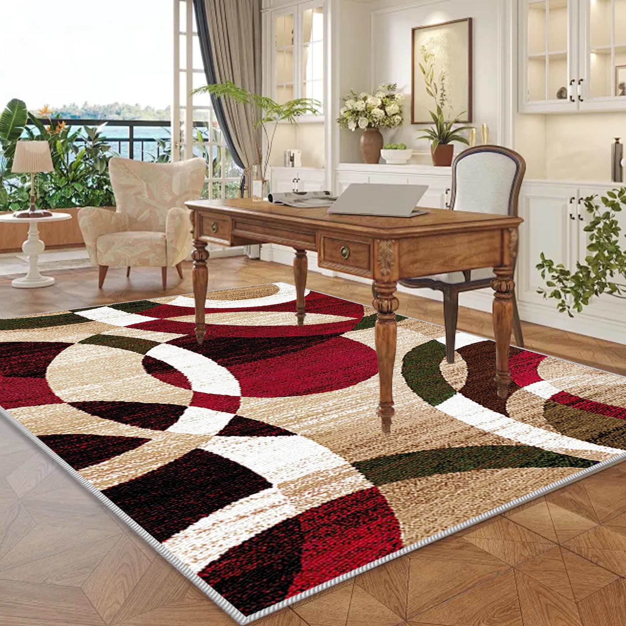 Dywan do salonu można prać w pralce 170 x 230 cm nowoczesny dywan do sypialni duży dywan do jadalni dywanik do sypialni dywan z krótkim włosiem do kuchni, sypialni, domowego biura