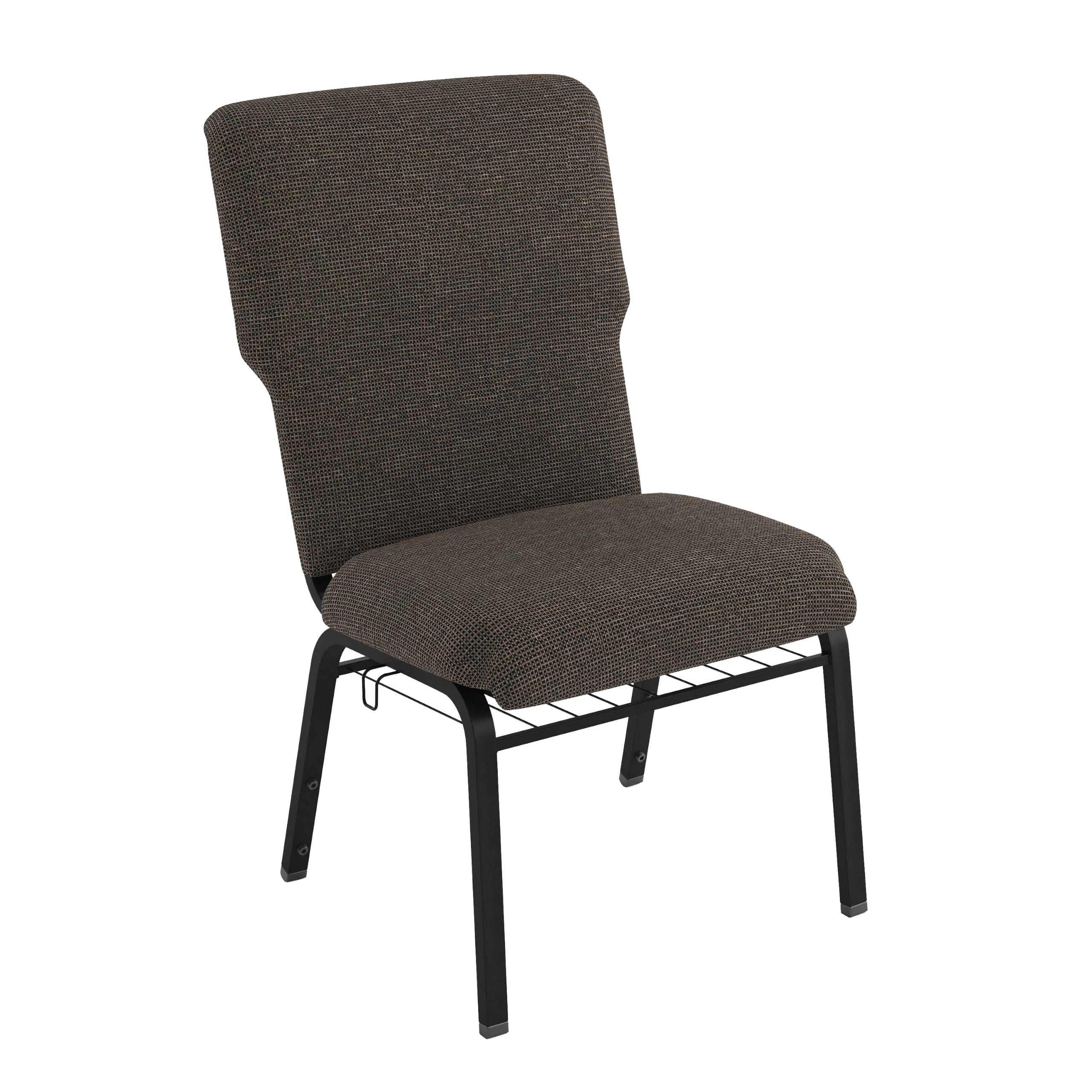 Flash Furniture Fossil Fabric/Black Frame / Set of 1 / Classic Stacking Chairs