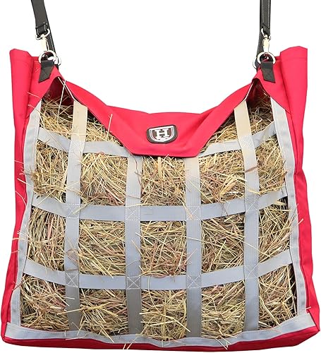 Harrison Howard Bolsa de heno duradera para caballos de alta calidad bolsa de heno de alimentación lenta de tela impermeable bolsa de caballo de