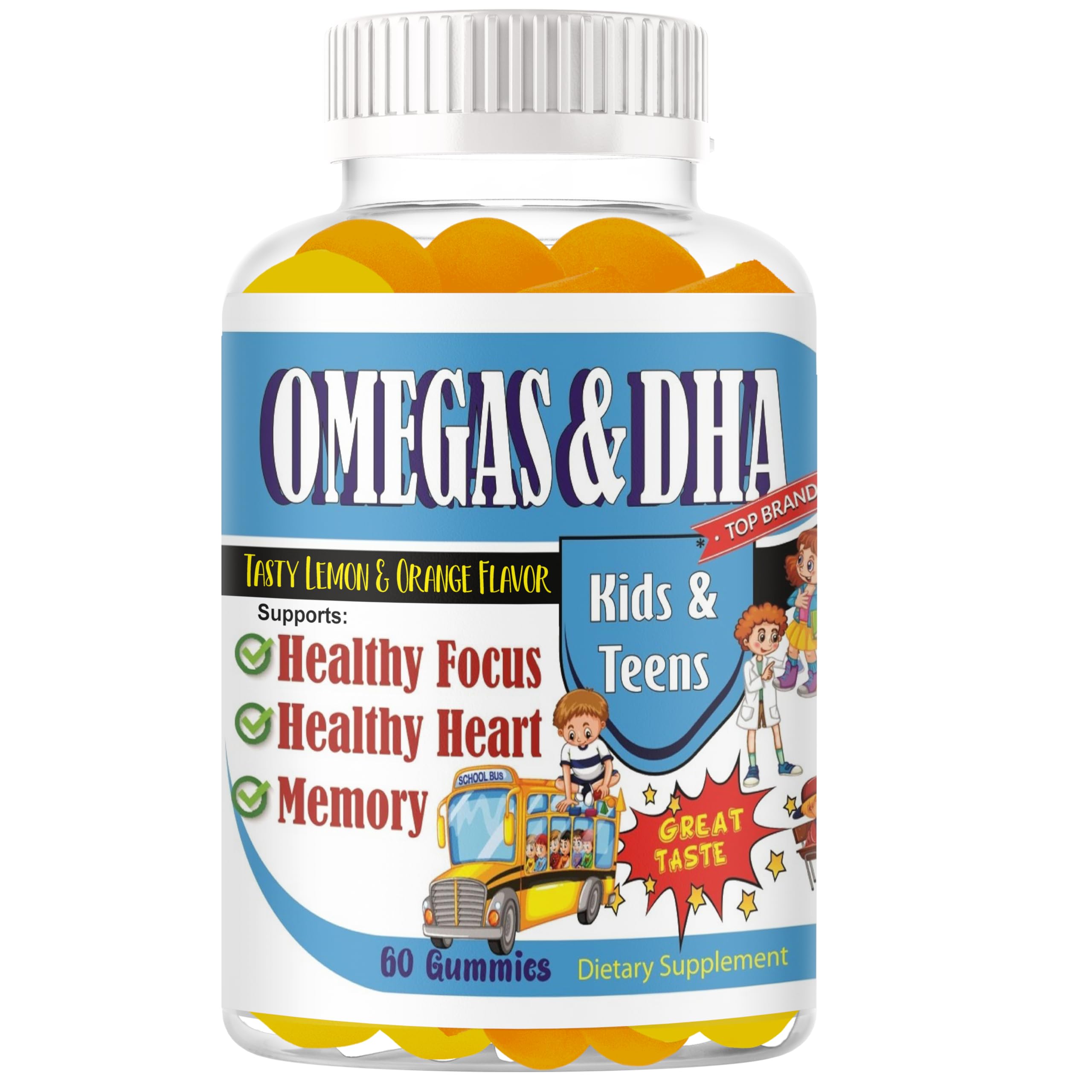 Celebrity LifeStyle Product – Suplemento infantil de ômega-3 com DHA, 60 gomas