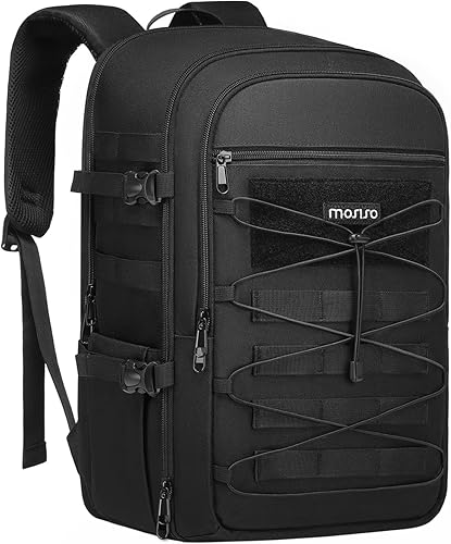 MOSISO Mochila para cámara DSLR/SLR/SLR/sin espejo, 3 capas, bolsa táctica para cámara con soporte para trípode, compartimento para laptop de 15 a