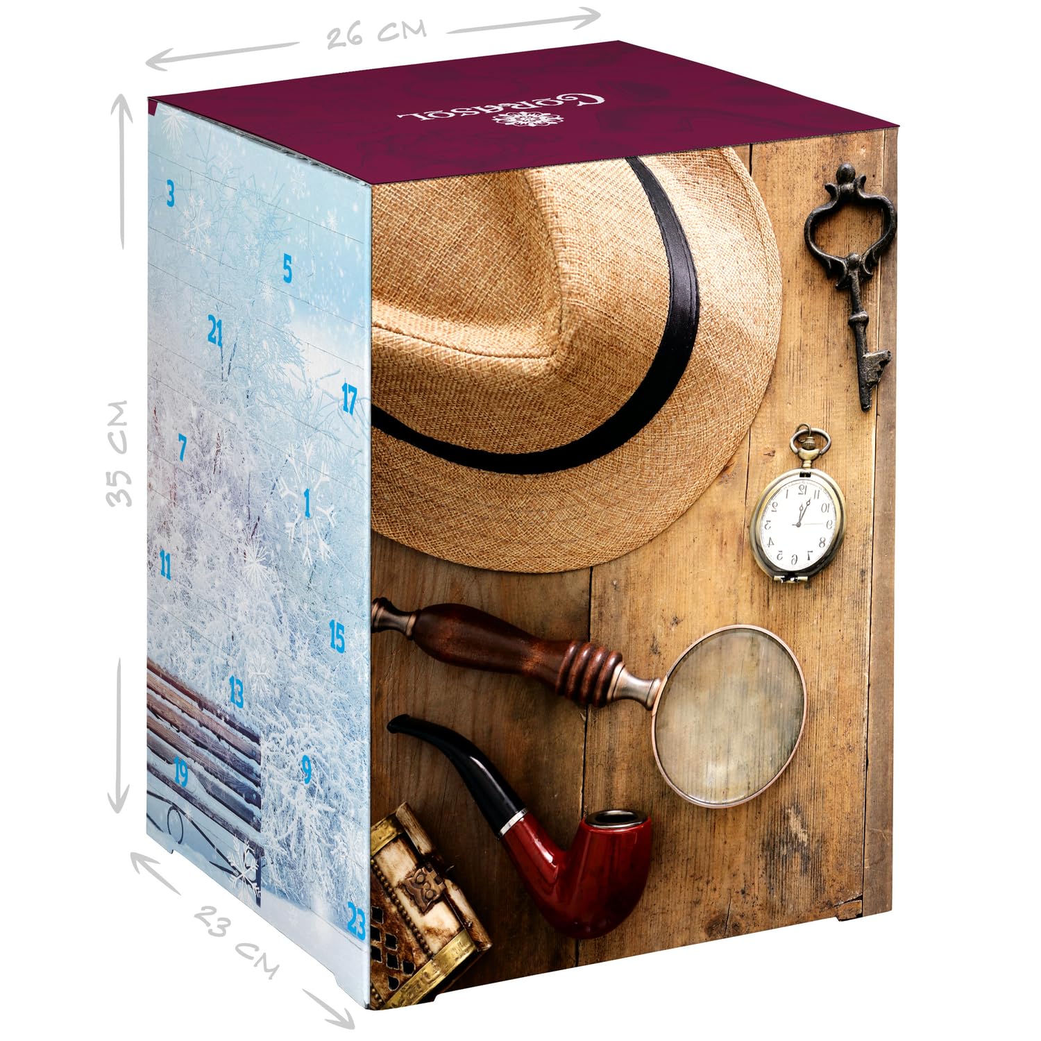 Corasol Premium Krimi & Kaffee Adventskalender 2025 mit Rätsel-Krimi: Entführung im Hyde Park & 24 Kaffees in Coffeebags (240 g)