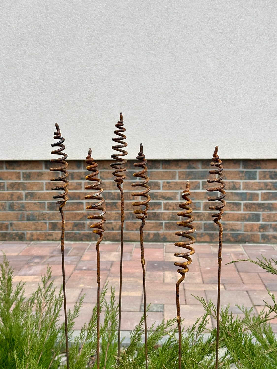 Rusty Flowers Set of 6, Flowers Garden Decor, Metal Garden Decor, Yard Art