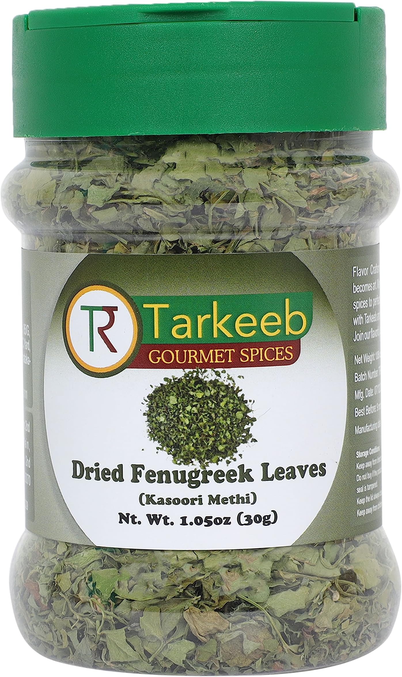 Fenugreek Leaves Dried (Kasoori Methi) | All Natural | Salt-Free | Vegan | No Colors | Gluten Free | NON-GMO | Indian Origin |