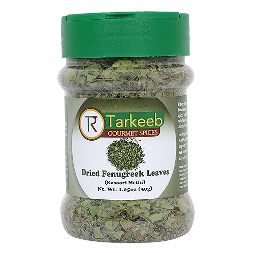 Tarkeeb Hojas de alholva secas (Kasoori Methi)  Todo natural  Sin sal  Vegano  Sin colores  Sin gluten  Sin OMG  Origen indio