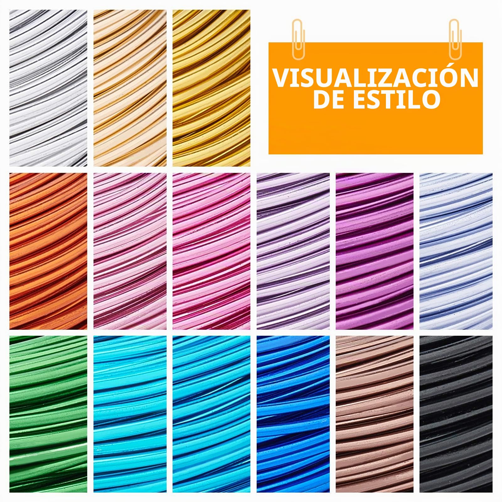 BENECREAT 55m 2mm Alambre de Aluminio para Esculpir Hilo Metal Flexible para Hacer Joyas, Abalorios Proyecto de Arte y Artesanía, Dorado