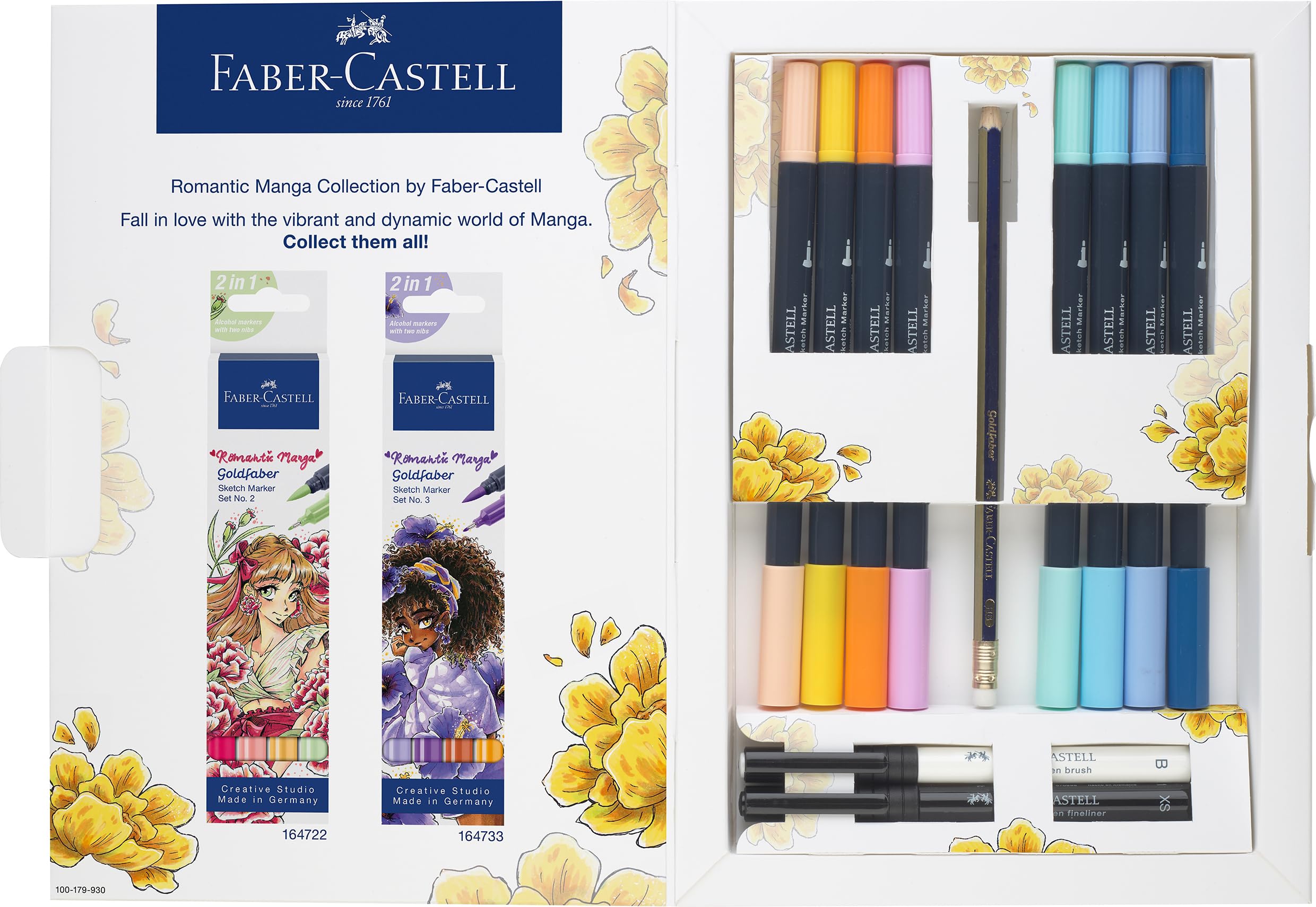 FABER-CASTELL Goldfaber Sketch Marker, Romantik Manga Set