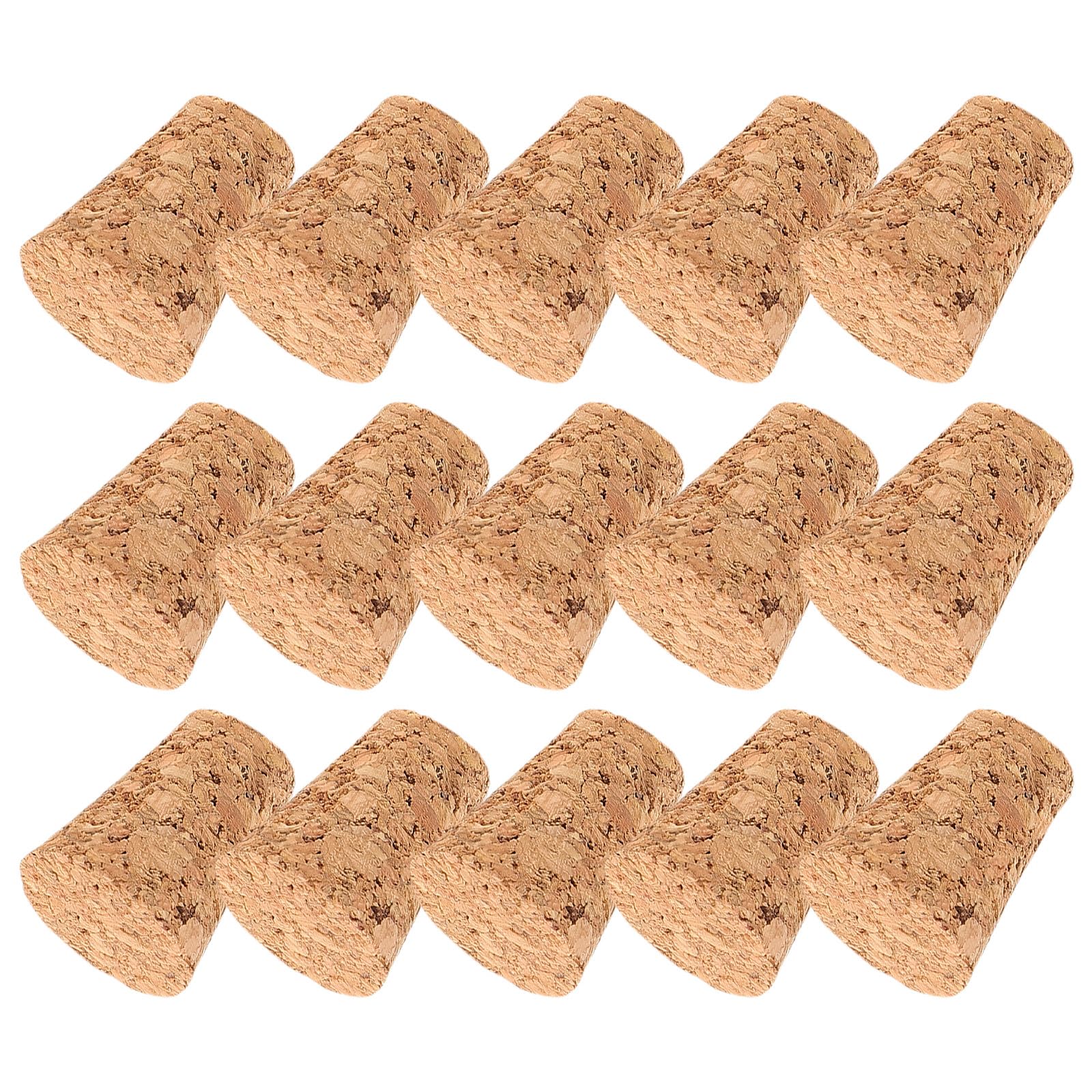 Tapones para Botellas de Vidrio 15 MM 20 Unidades, Corchos Cónicos de Madera Blanda para Elaboración de Vino Casero y Manualidades Infantiles
