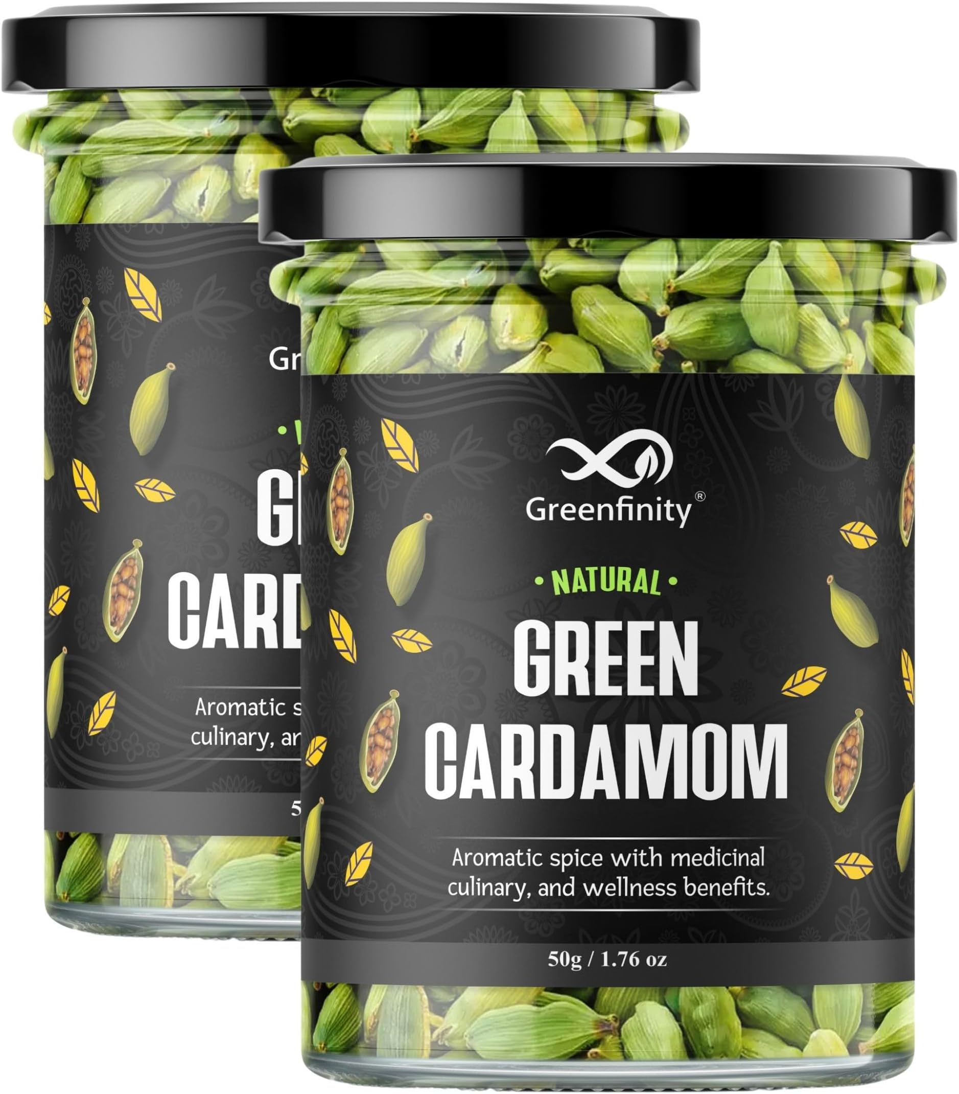 cardamom green whole - 50gm + 50gm sabut elaichi grade - big size ( )
