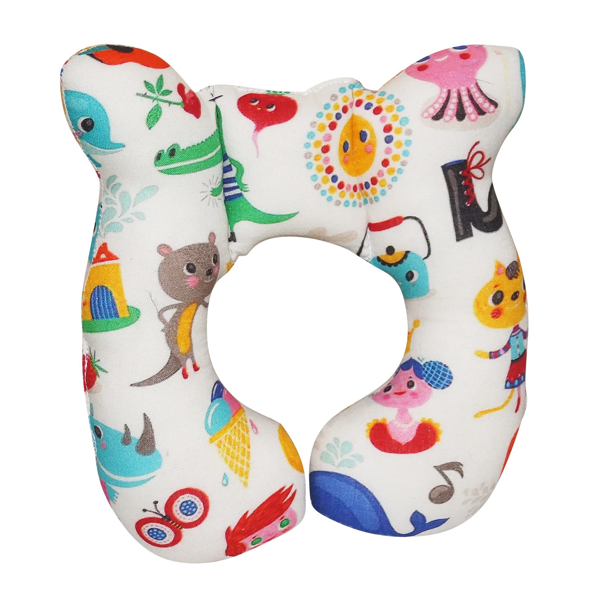 Oscar Home Infant Head and Neck Support Pillow for Car Seat, Baby Travel Pillow, for 0-18 Months Old, Kid's Neck Pillow, Soft and Skin Friendly,Neck Pillow (Daisy) - Image 2 thumbnail