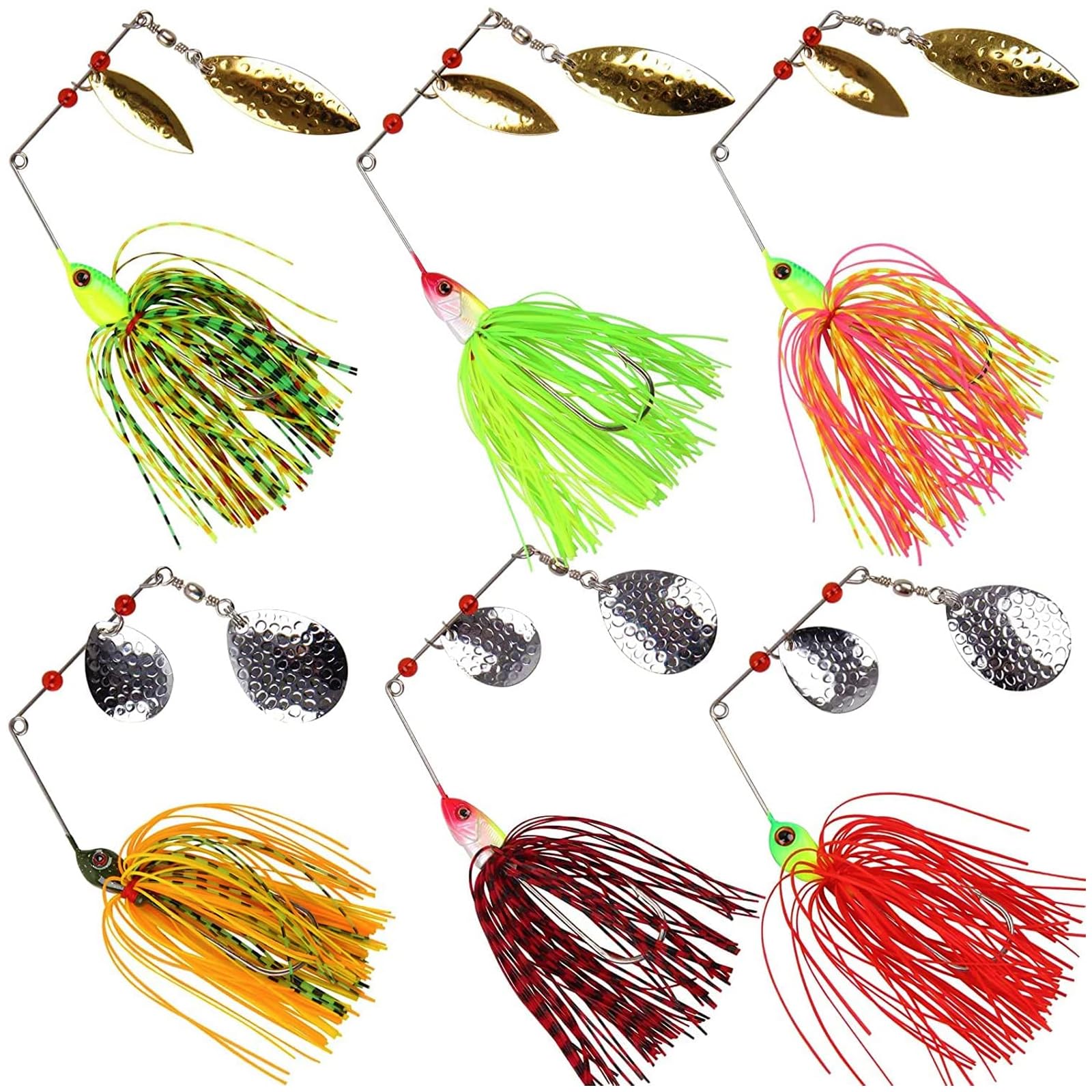 esche da pesca per spigola, maschere da nuoto, maschere da calcio, in silicone, esche artificiali, 0,95 ml, 6pcs