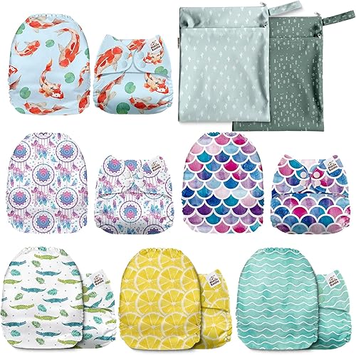 Mama Koala 1.0 pañales de tela para bebé (160073) con 2 bolsas impermeables para seco y húmedo