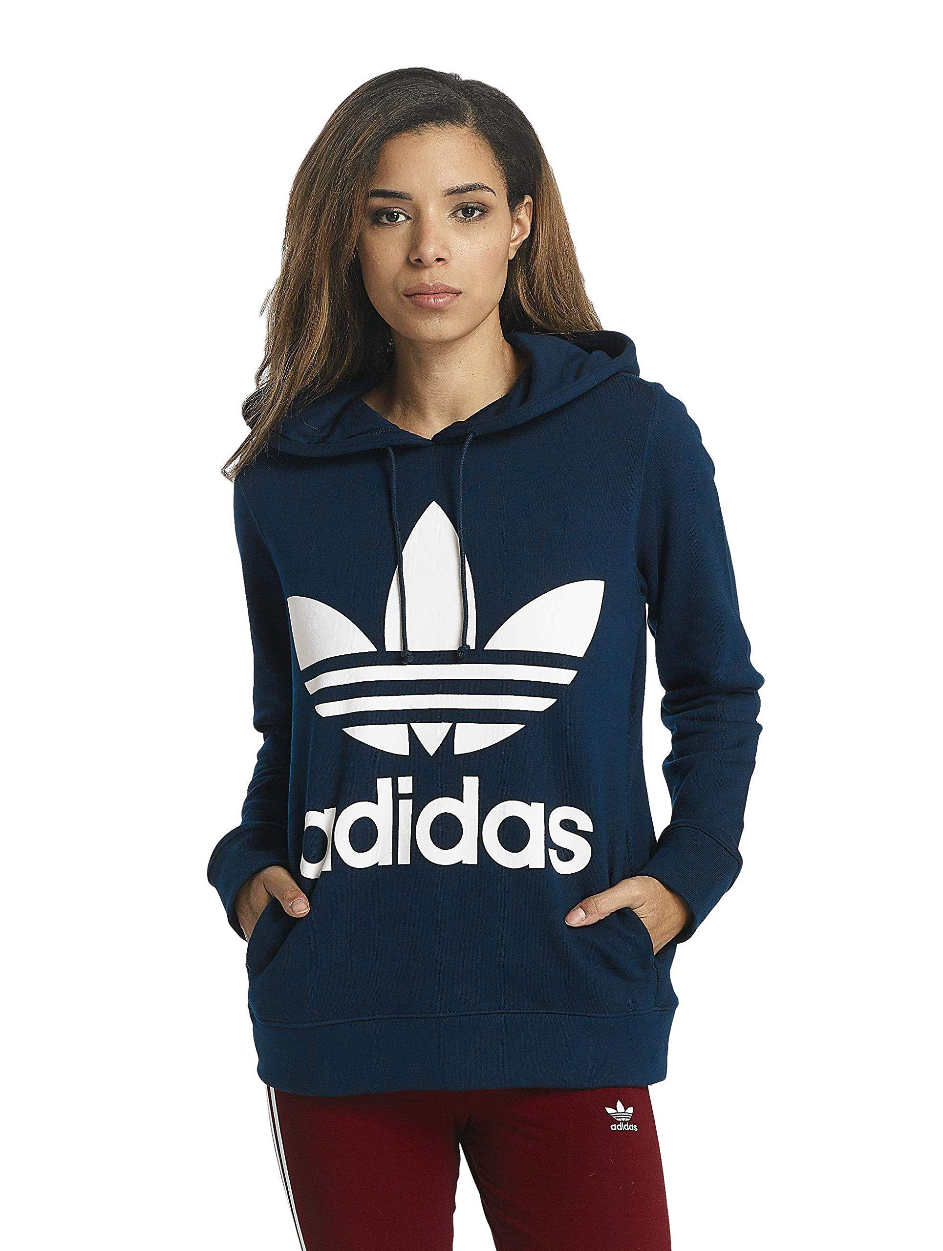 Adidas Trefoil Hoodie Sweatshirt, Mujer, collegiate navy, 38