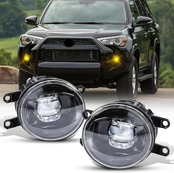 Led Fog Lights Assembly for 2016-2022 Tacoma, 2014-2022 4Runner, 2014-2019 Tundra - Bumper Driving Fog Lamps OEM Replacement Amber Light
