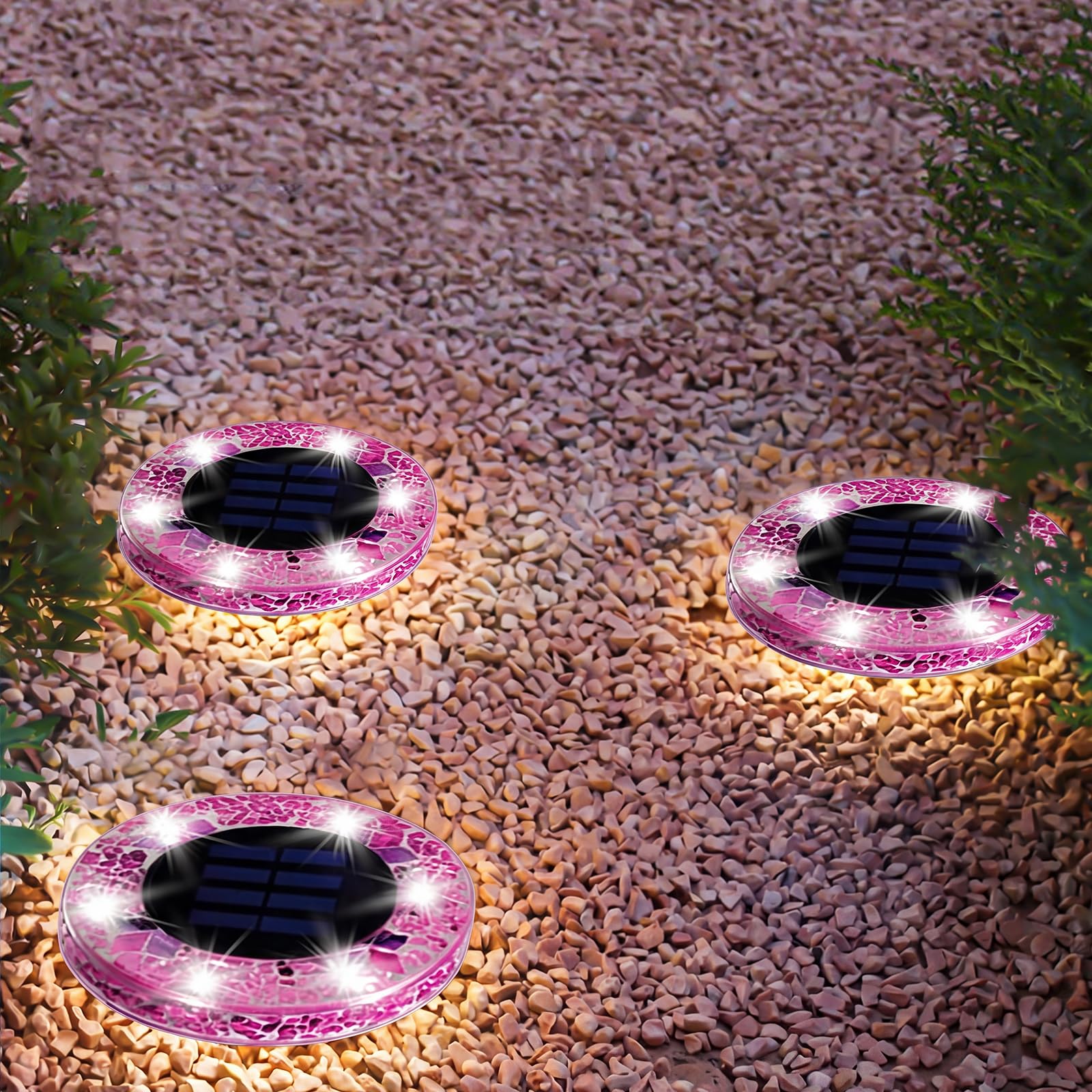 ALINUOYQ Solar Lights Outdoor Garden, Solar Garden Lights Outdoor Waterproof, LED Solars Garden Path Light for Pathway Lighting Driveway Lawn Patio Walkway Landscape Lighting