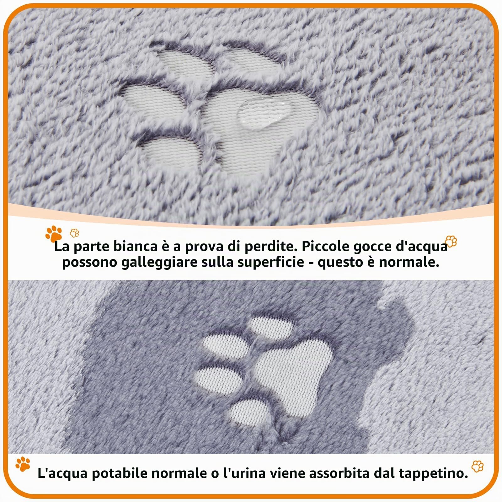 PICK FOR LIFE Tappetino igienico per cuccioli e cani anziani, lavabile, asciugatura rapida, incontinenza urinaria, colore grigio (70 x 100 cm)