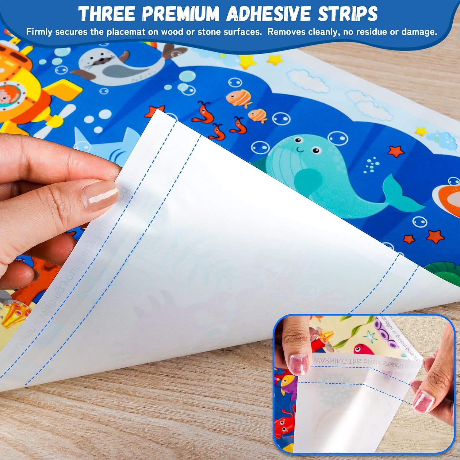 Sticky Plastic Disposable Placemats Baby: 40Pack 12" X 18" Restaurant Eating Table Mats