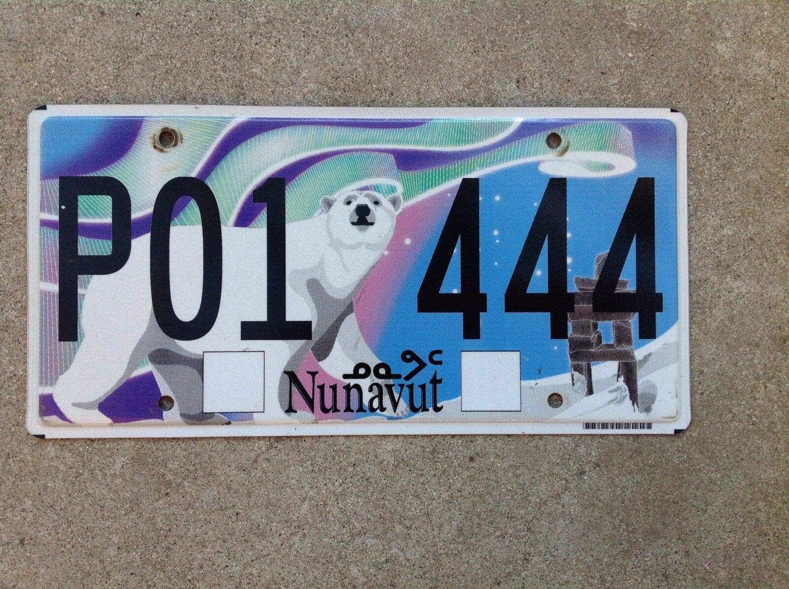Biopracess New Sign canada nunavut polar bear license plate 6x12 inches License Plate Sign