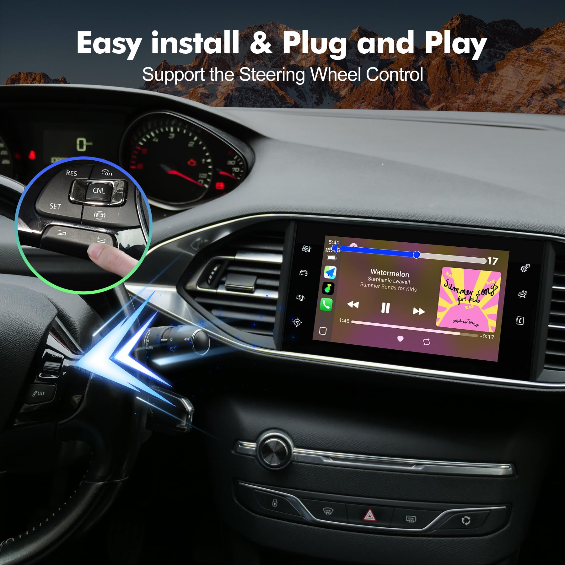Bezprzewodowy zestaw modułów samochodowych Carplay & Android do Peugeot & Citroen Picasso (Smeg & MRN System) DS4 DS3 308 508 208 2008 3008 C4 Mirror Link Navigation OEM Upgrade Camera Audio