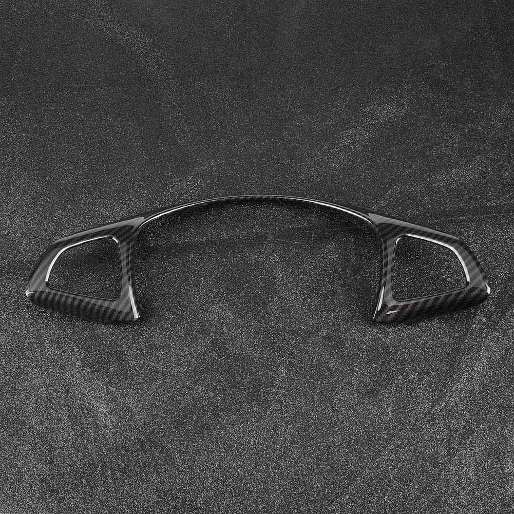 Keenso Car Steering Wheel Frame Cover, Car Steering Wheel Trim Sticker Carbon Fiber Style Interior Frame Trim for C E GLC Class W205 W213 X253