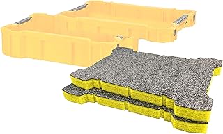 Shadow Foam ToughSystem 2.0 Tool Tray Inserts [Twin Pack] for DeWalt Toolboxes | Tool Organisation (30mm, Yellow)