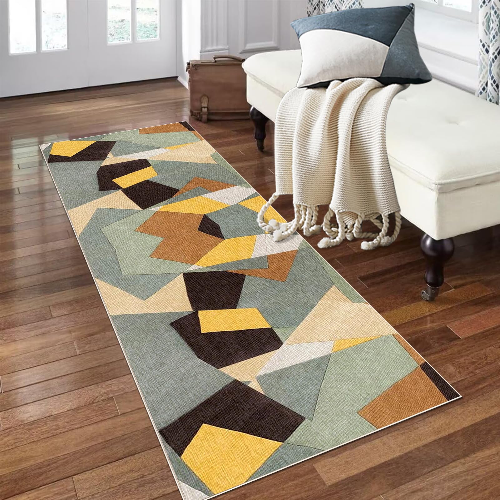 Alfombras para Pasillos Largos 90 x 180 cm Alfombra Cocina Lavable Antideslizante Larga Entrada Casa Interior para Pasillo Alfombras de área Felpudo Alfombra Corredor