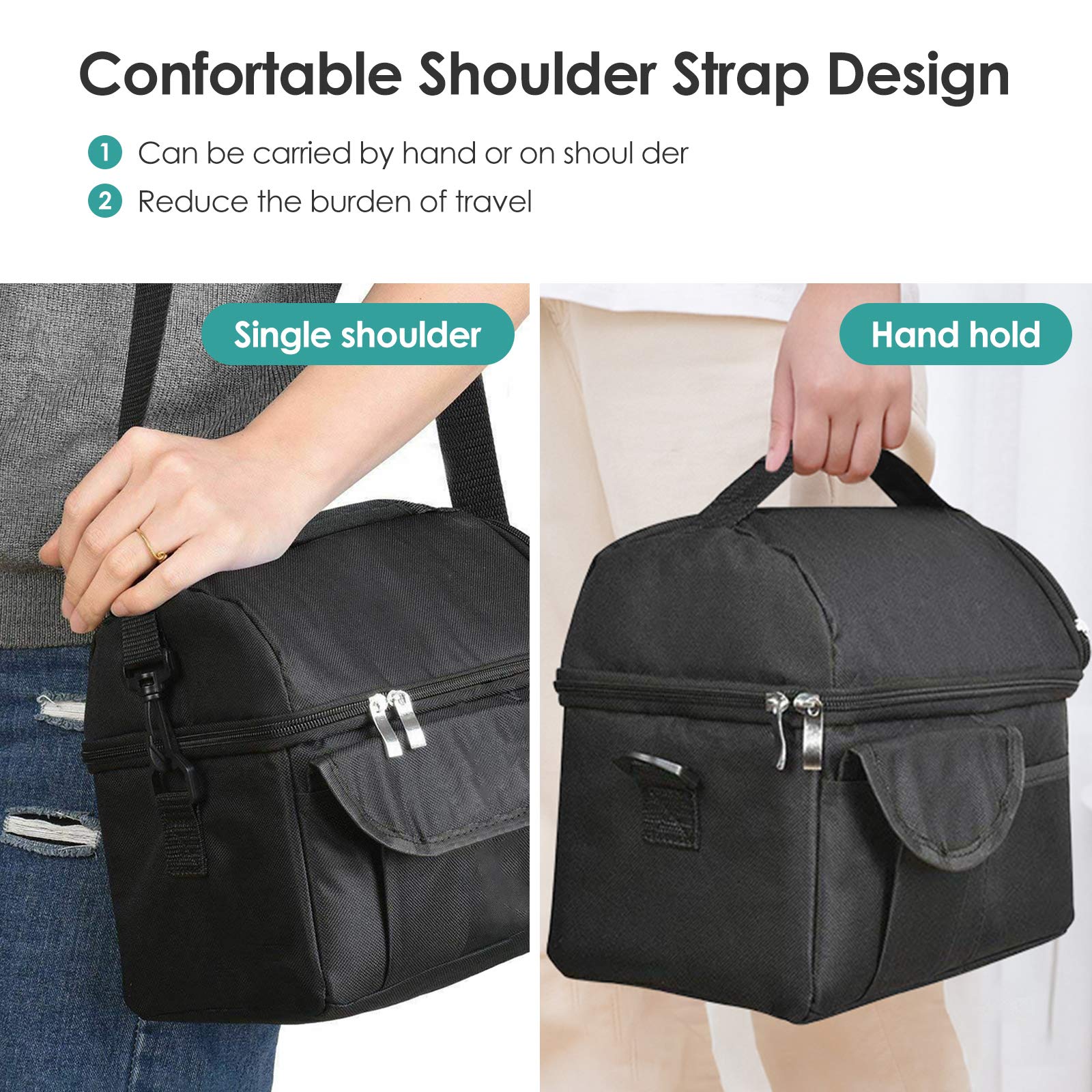 Sac à Lunch Isolé, Sac De Pique-nique En Plein Air, Sac à Lunch Isolé Pour Employés De Bureau, Gris-MCJ - Maison