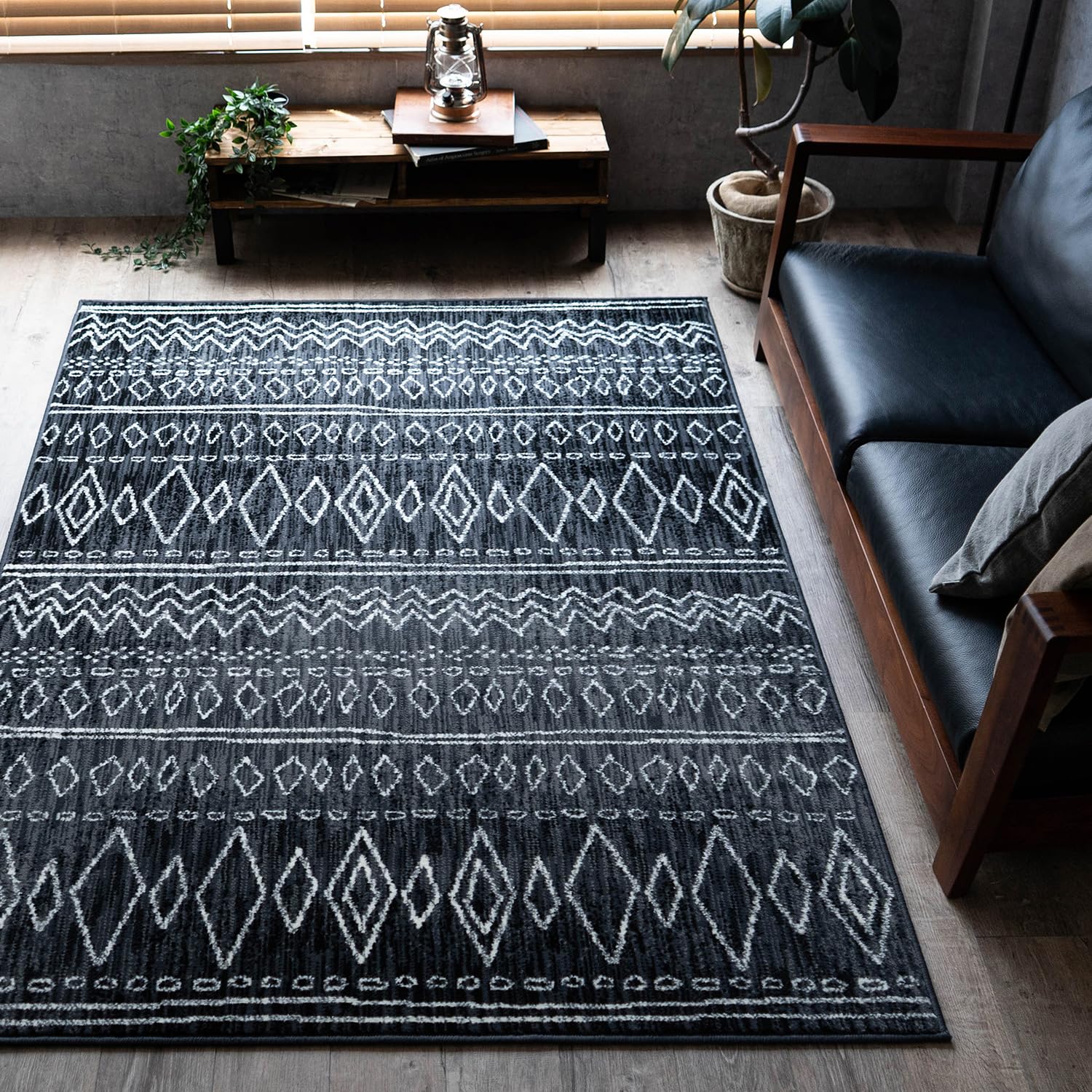 Amazon.co.jp: サヤンサヤン 幾何学 ラグ ステッチライン 200x250 3畳