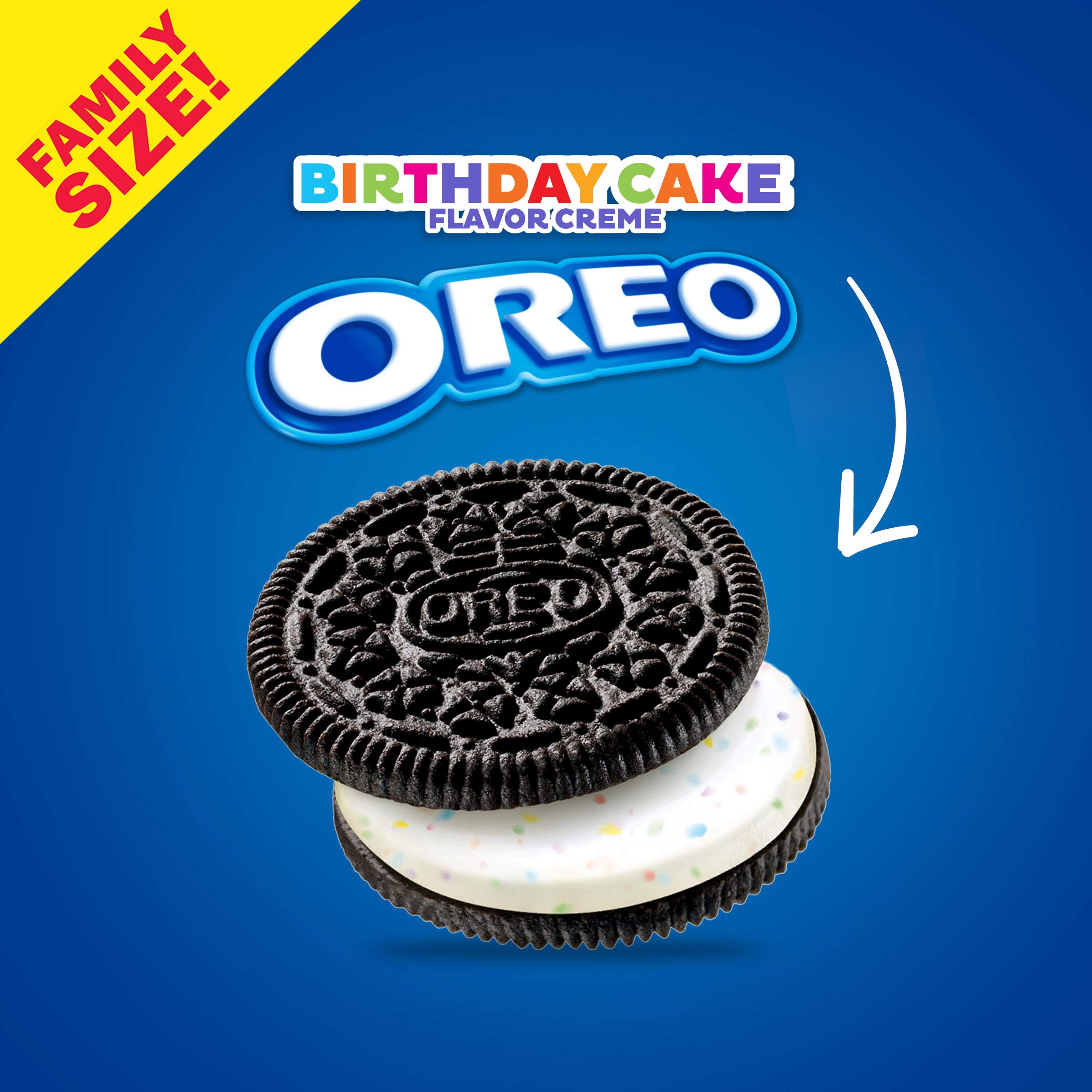 OREO Birthday Cake Chocolate Sandwich Cookies, 12 17 oz Family Size