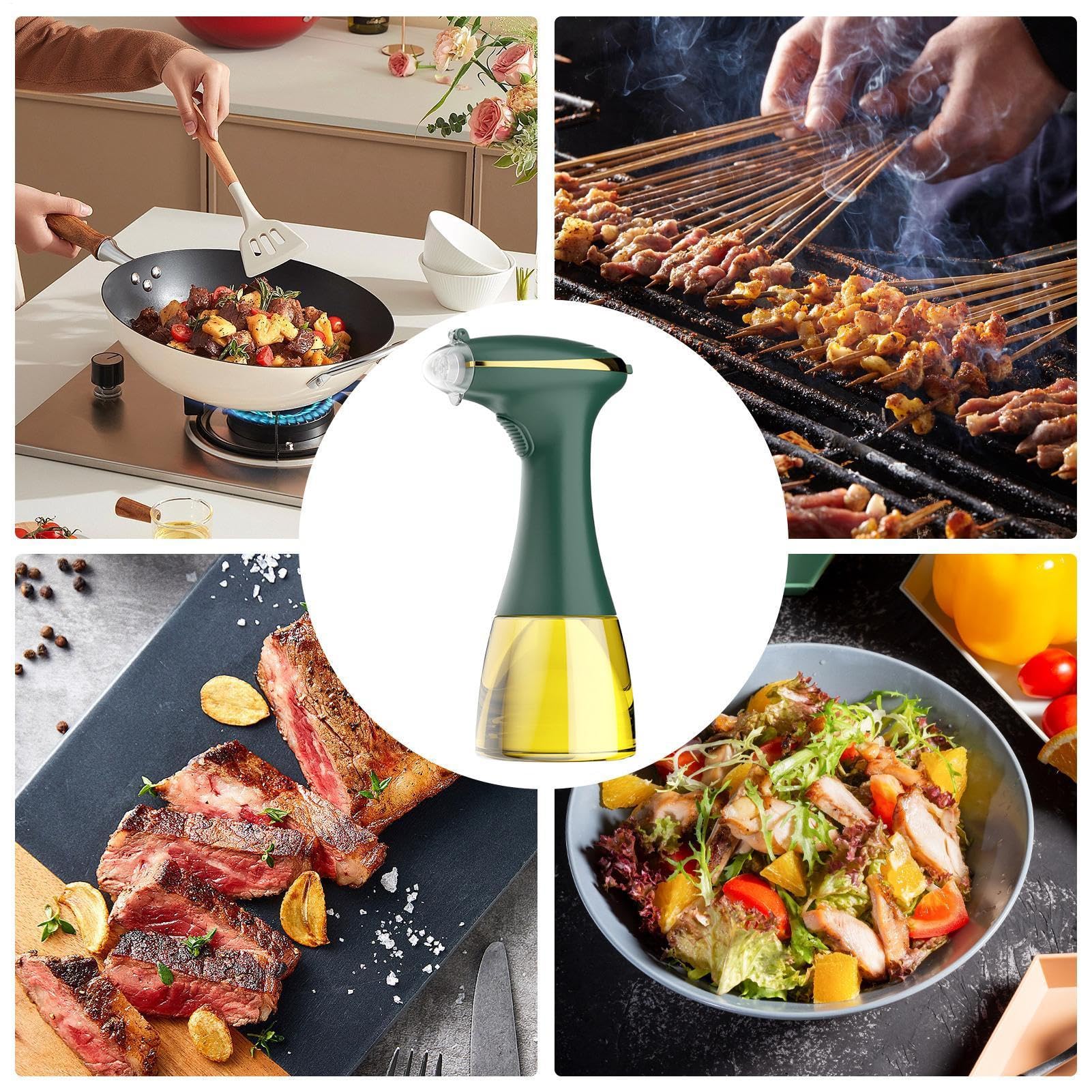 Rociador de para Cocinar Dispensador Eléctrico Recargable y Rellenable