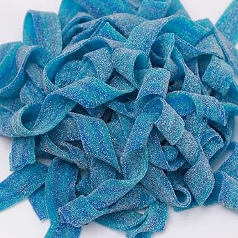 Sour Belts Candy - Blueberry Candy Sour Strips - 1.3 Lb Sour Candy Bulk - Super Sour Tape Candy - Sour Strips Candy - Peanut Free - Great as Movie Theater Candies for Kids