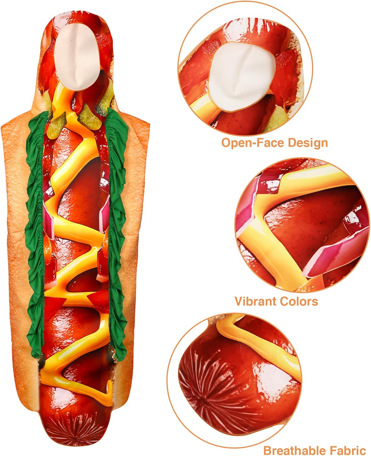 Funny Halloween Costume Unisex Hot Dog Costume Adult for Cosplay Party - Image 5