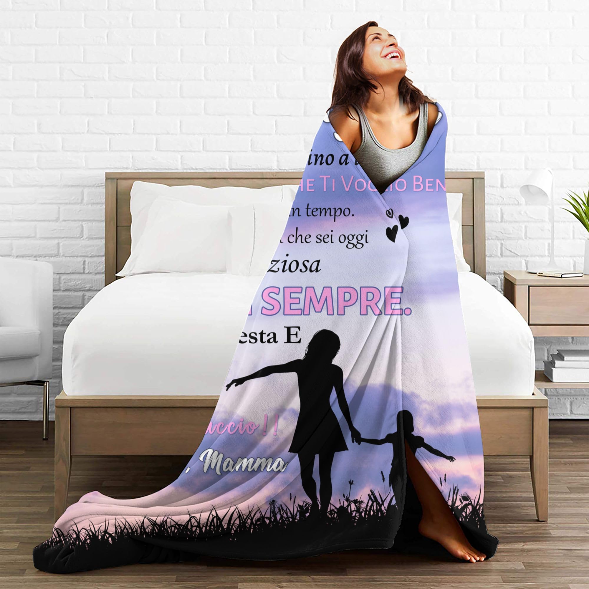 Coperta In Pile Per Figlia - Regalo Speciale Da Papà E Mamma, Con Messaggi Di Incoraggiamento, Morbida E Calda - Foto 8