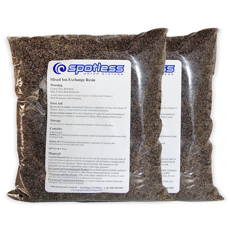 Resina de Reposição CR Spotless Water Systems R2-20 para Sistemas de Água Deionizada, 2 Sacos de 3,2 kg