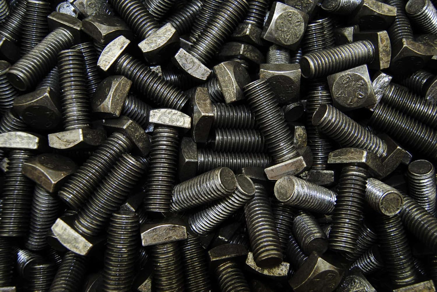 (60) Square Head 1/2-13 x 1-1/2" Bolts Unplated A307 3/4" Sq