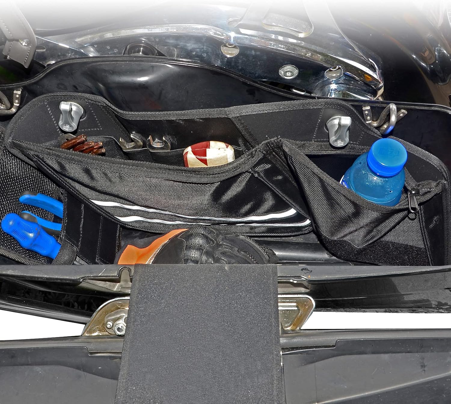 Goldfire Saddlebag Organizer Liners for Harley Saddle Bag Side Tool Organizer Storage Bag For Touring Road King Electra Glide Street Glide 2014-2024 Motorcycle Accessories(Black)
