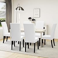 Vista 75 de Easy-Going - Juego de 2 fundas elásticas para sillas de comedor, fundas para sillas de comedor, fundas de silla Parsons para comedor, ceremonia