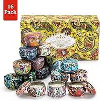 Vista 4 de Juego de 16 velas perfumadas, regalos de cera de soja, velas de lata de viaje para el hogar, velas perfumadas de 2.5 onzas para mamá para Navidad
