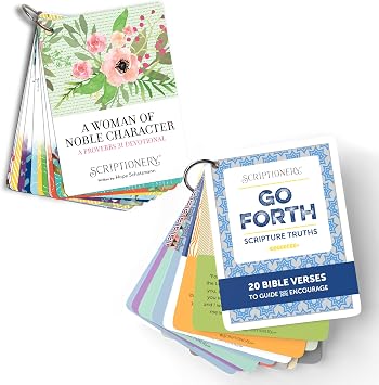 Christian Easter Basket Stuffers for Her - Go Forth Bible Verse Cards and Proverbs 31 Scripture Cards Bundle
