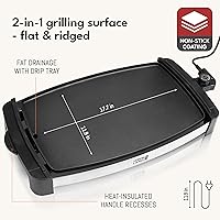Vista 4 de LEBENLANG 18" Large Electric Griddle Grill - For Eggs, Pancakes, Burgers I Removable Temperature Control & Nonstick Coating I Indoor grill flat top