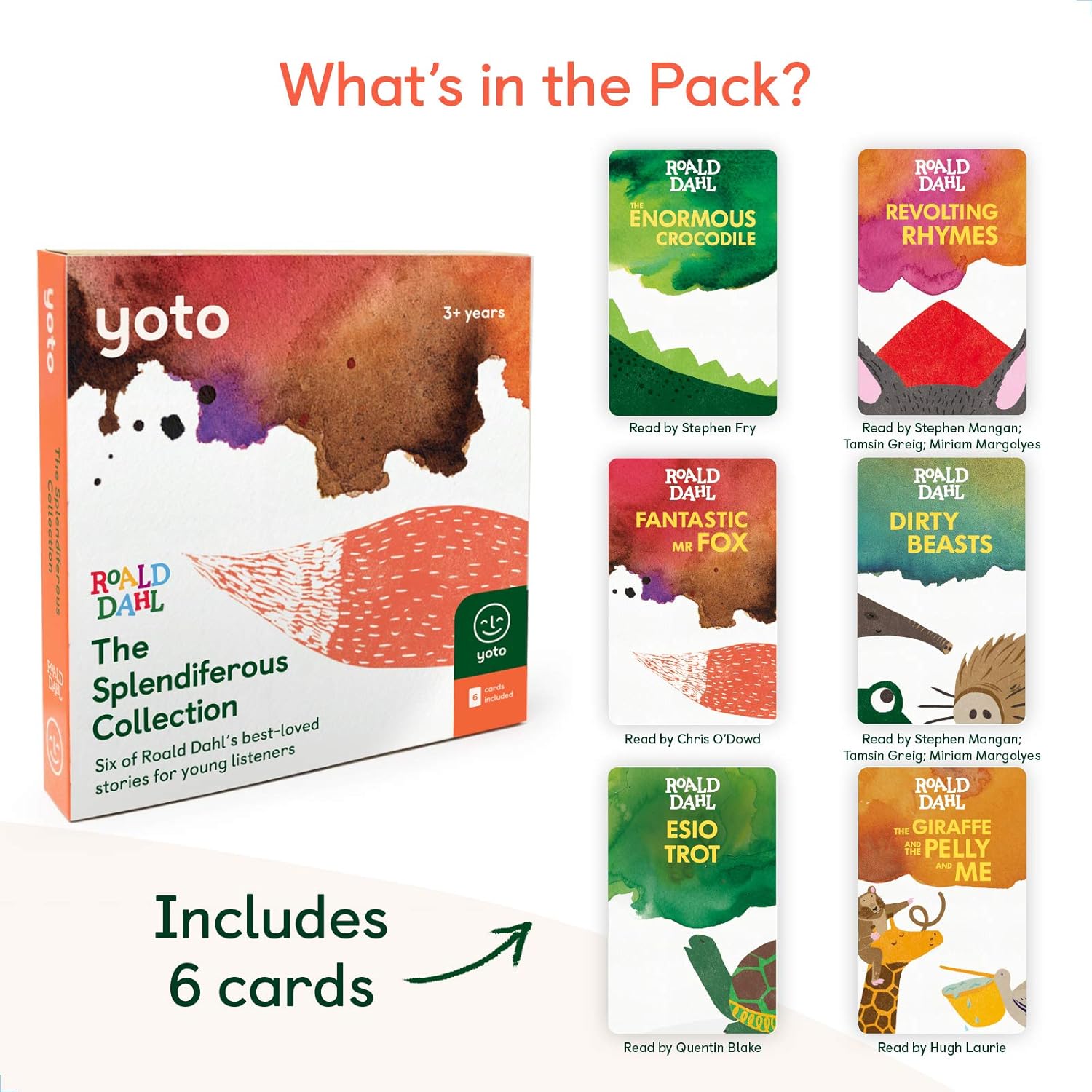 Get Popular Offer Yoto Player – Kids Audio & Music Player & 6 Cards Roald Dahl Splendiferous Collection | MP3 Speaker Plays Audiobooks Cards, Radio & More | Includes Sleep Trainer & Nightlight, All-in-One Musical Toy One-Day Sale: Up to 60% Off Yoto Player – Kids Audio & Music Player & 6 Cards Roald Dahl Splendiferous Collection | MP3 Speaker Plays Audiobooks Cards, Radio & More | Includes Sleep Trainer & Nightlight, All-in-One Musical Toy