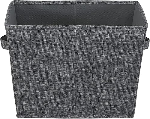 Miniatura 4 de Household Essentials, Paquete de 2 cubos de almacenamiento abiertos de grafito, medianos, 10 pulgadas de ancho x 11 pulgadas de profundidad