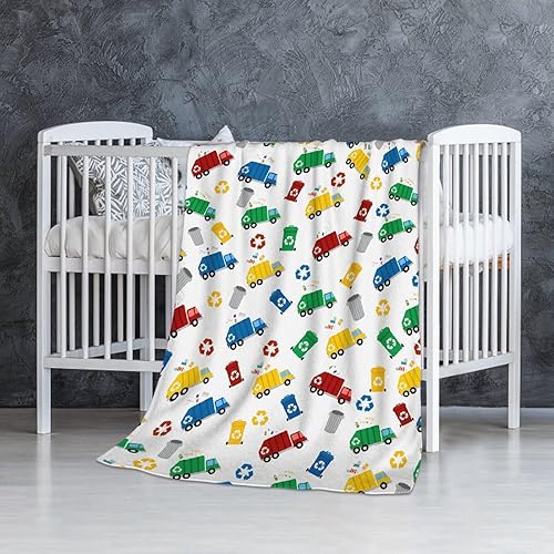 Vista 22 de Manta de construcción para regalo, manta de franela ultra suave y acogedora, manta de forro polar ligera y mullida, manta de felpa cálida para sofá