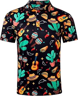 Golf Shirts for Men Dry Fit Polo Shirt Short Sleeve Moisture Wicking Golf Polos Performance Golf Tennis Shirt