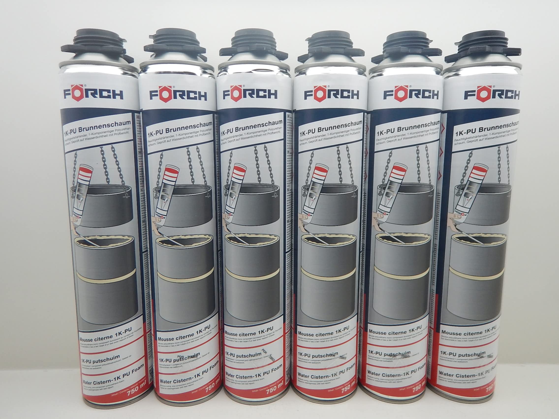 FÖRCH 1K PU BRUNNENSCHAUM SCHACHT BAUSCHAUM SCHAUM 750ML (6)
