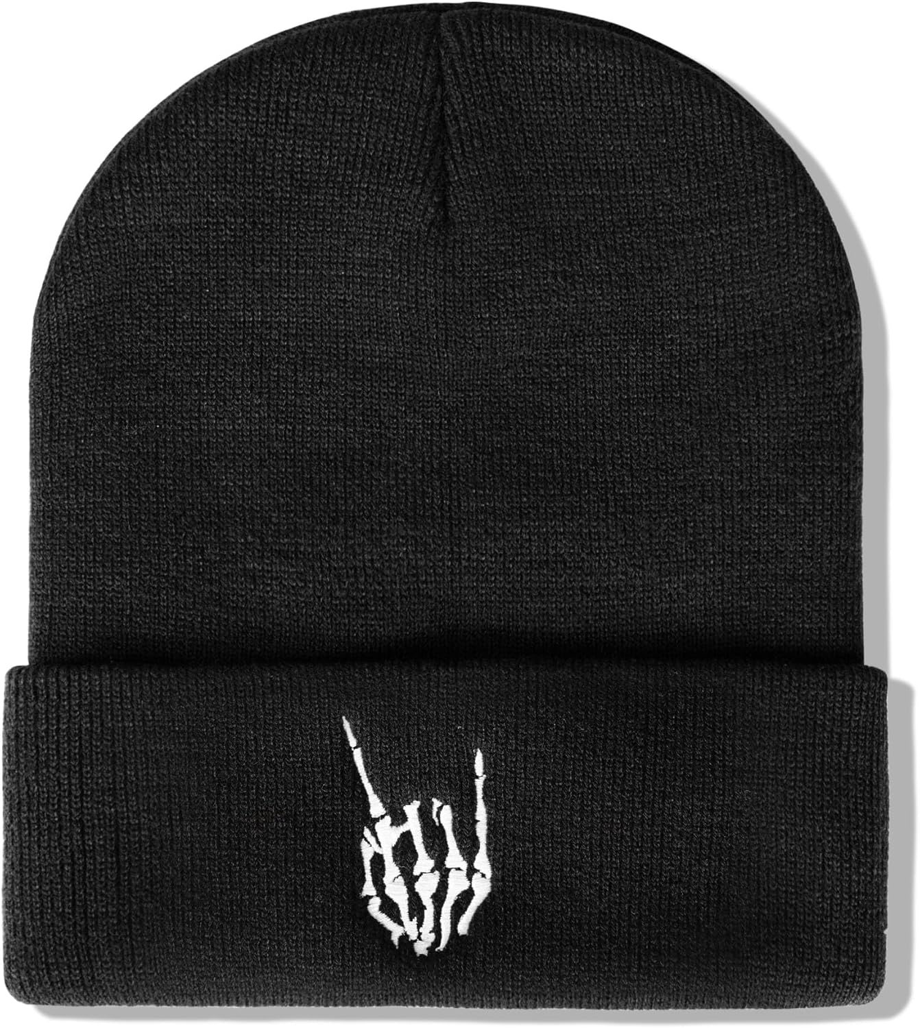 Gothic Skull Beanie Hats for Men Women, Skeleton Cuffed Winter Hat for Goth Gifts, Indoor and Outdoor Outfit Matching - Image 2