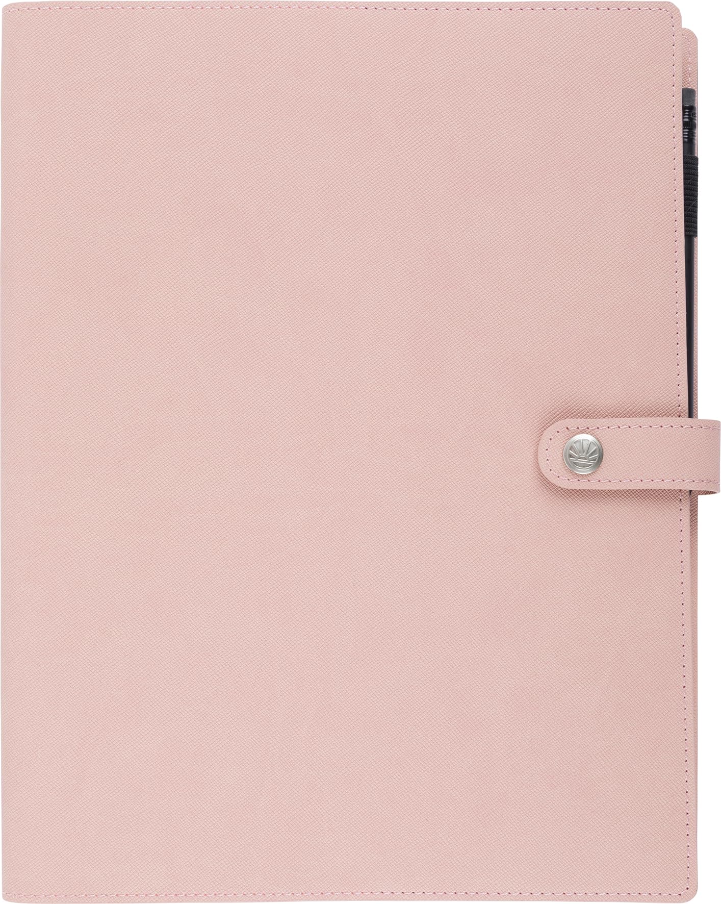 OBERTHUR - 1 Agenda Organiseur Semainier 27 Spiralé LADY KENT - Janvier 2027 à Décembre 2027 - Format : 21 x 27 cm - Couverture Rose Poudrée - 2 Langues